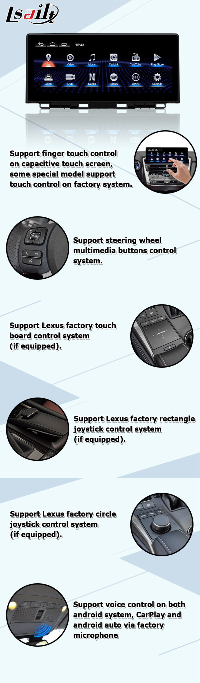 Lexus NX200t 10.25 Touch Screen upgrade Hexa Processor Android Auto Wireless Carplay