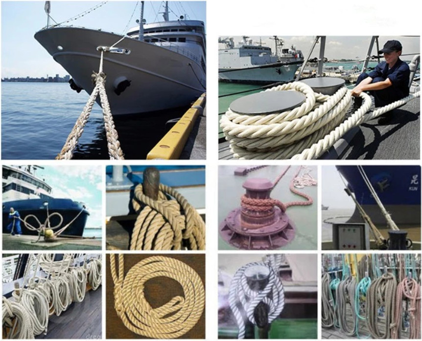 Powerful PP Mooring Rope 8 Strand 56MM Good Abrasive Resistance Lightweight