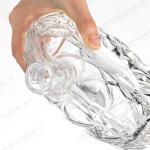 500ml 1000ml Clear Glass Bottle for Whiskey Gin end with Polymer Gold Cork or