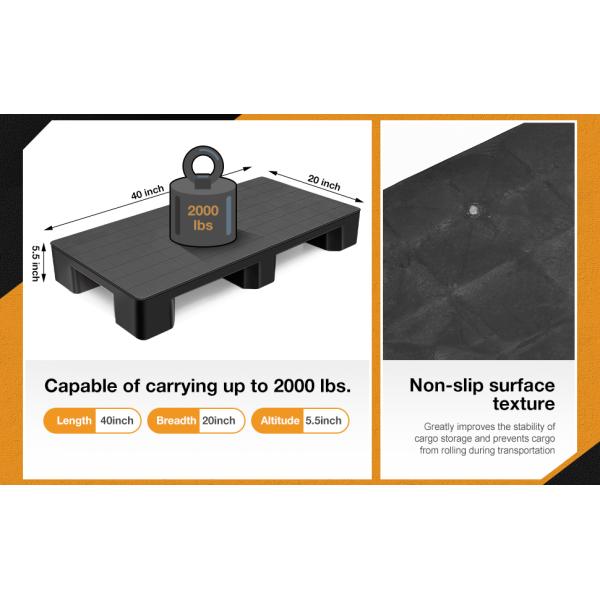 Factory Heavy Duty Grid Tianzi Forklift Logistics Warehouse Moisture Proof Plastic Pallet Recycled Black Plastic Pallet Black Color For Export