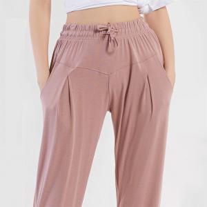 Wholesale Champion Women's Jersey Joggers Pocket Yoga Pants Loose Breathable from china suppliers