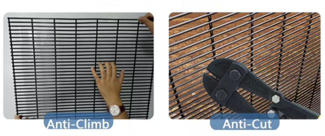 Clear View Anti Cut 358 Mesh Fence Anti Climb High Security Welded Wire
