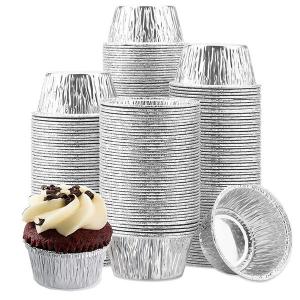 Wholesale 200ml 260ml Disposable Foil Baking Egg Tart Cake Cups Aluminum Foil Tart Pan from china suppliers