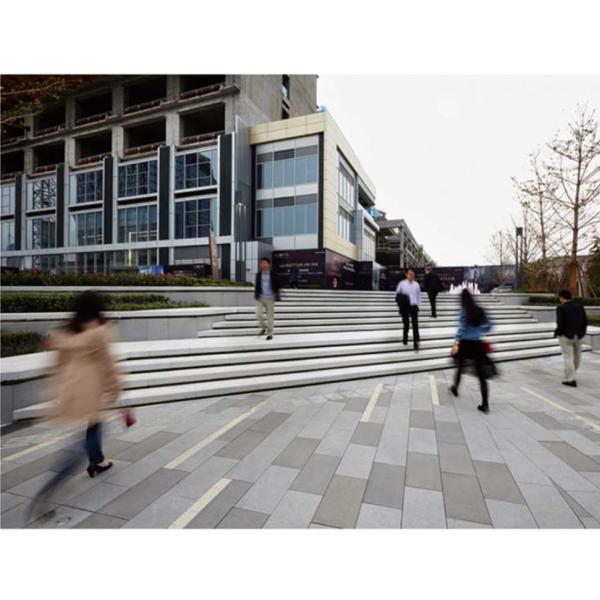 Grey 20mm Porcelain Plaza Tiles 600x600mm Non-Slip Outdoor