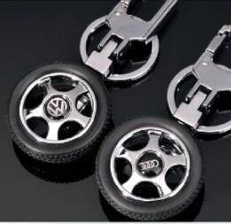 Wholesale New creative gift product rotary tyre shape keychain keyrings from china suppliers