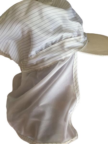 Long Shawl Polyester ESD Cap Anti Static Hat For Dust Free Area Many Colors