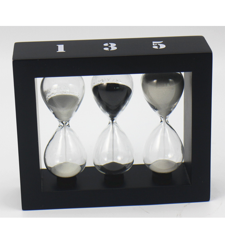 Big Sand Timer Hourglass Wooden Stool Pine Material For Souvenir And Festival Gift