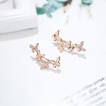 Pandora Earrings Butterfly Earrings 18K Gold Diamond Earrings For Women