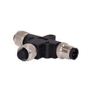 Wholesale Rigoal 4pins M12 Waterproof Connector Female To Male T Type Cable Connector from china suppliers