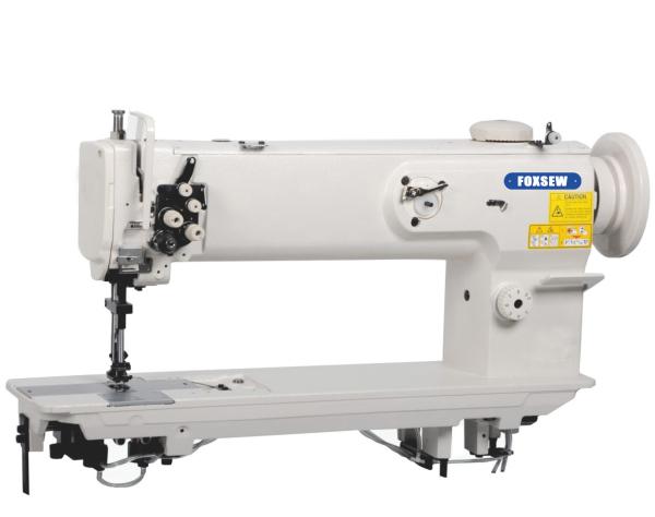 Long Arm Double Needle Compound Feed Walking Foot Heavy Duty Lockstitch Sewing