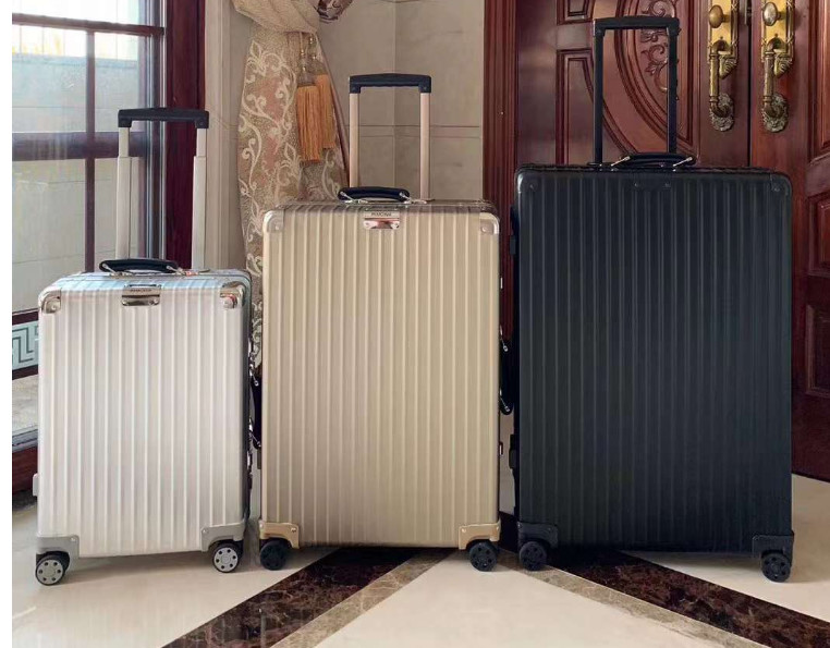 Hot Sale All Aluminum Magnesium Alloy Vintage Travel Luggage Unisex Carry TSA Custom Lock Suitcase Spinner Wheels Manufa
