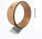 Custom ECO Friendly Wooden Fitness Equipment Cork Yoga Wheel Manufacturor