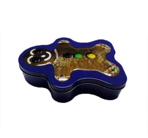 Wholesale Customized Logo Cartoon Metal Box Gingerbread Cookie Man Shape Durable from china suppliers