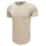 OEM maufactory Summer Round Collar Solid Color T Shirt Male Loose Short Sleeve