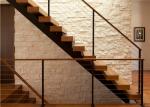 Stainless Steel Railing Straight Flight Staircase Single Stringer Carbon Steel