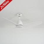 1stshine 48 Inch Ceiling Fan Without Light White 3 ABS Blades Remote Control No
