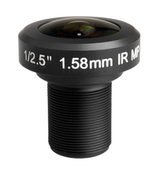Panoramic Lens 1/3 image thermal ccd sensor 180 degree fish eye lens 1.3MegaPixel focus 1.58mm F2.0 fixed iris aperture 