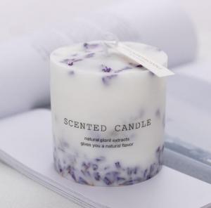 Wholesale Lavender Essential Oil Aroma Naturals Scented Pillar Candles Round And Square from china suppliers