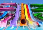 Outdoor Fiberglass Steel Pipe Tornado Water Slides For Summer Holiday
