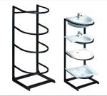 One Side 4 Tiers Flooring Display Stand for Bathroom Sinks