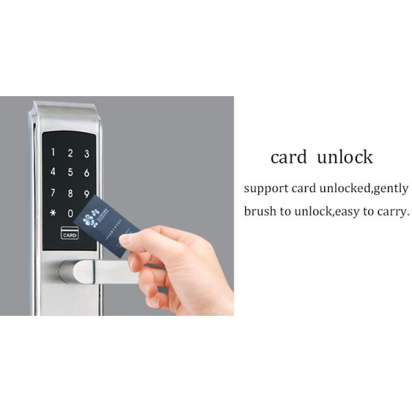 Remote Management Smart Hotel Lock Silver / Black Intelligent Smart Lock
