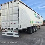 1310mm WheelBase 3 Axle Curtain Side Semi Trailer with ABS Anti-lock Braking