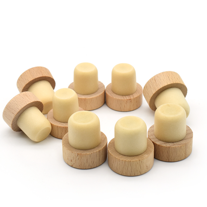 Customized T Shaped Cork Bottle Stopper For Non Spill Wine Vodka Diffuser Bottle