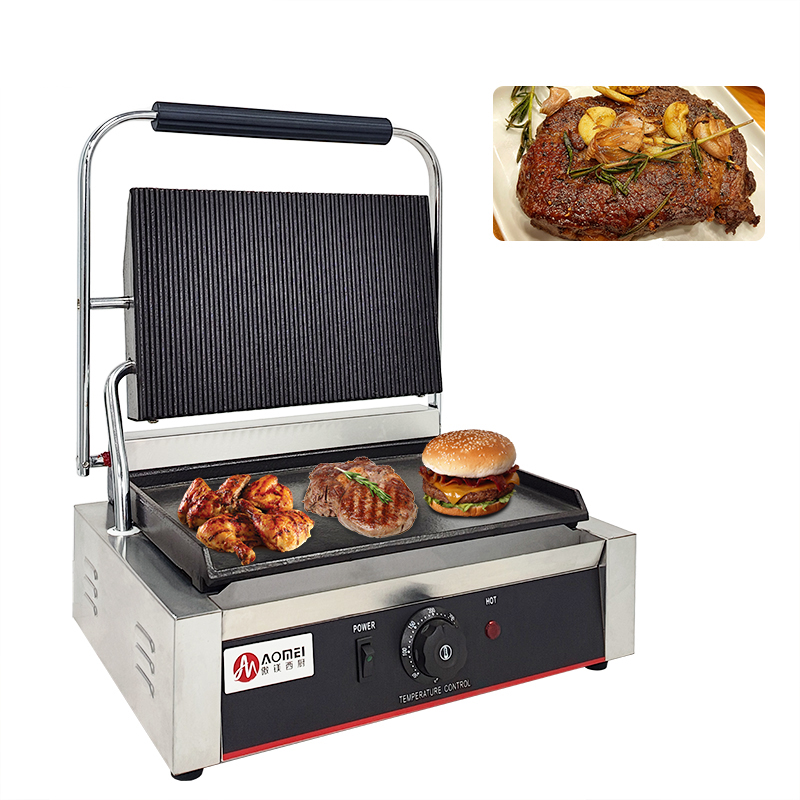Non-Stick Plates Panini Grill Function App-Controlled Snack Maker for Restaurant Bakery