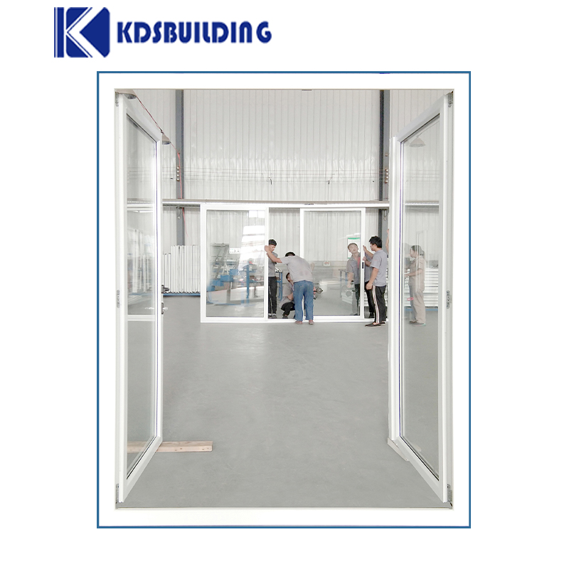 Sound Proof Upvc Swing Door Hurricane Casement Window PVC Glass Door
