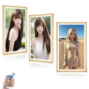 Wholesale Wooden 21.5 24 27'' Artistic Electronic Digital Video Frame With Wifi Audio from china suppliers