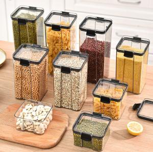 Wholesale Kitchen PET Plastic Pantry Storage Containers For Food Organization 460ml 700ml from china suppliers