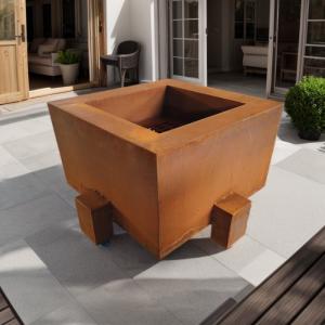 Wholesale Garden Weathering Steel 3mm Thick Outdoor Steel Fireplace Round/Square from china suppliers