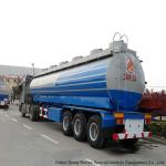 Tri axles 50000 liters 7 - 8 compartments palm oil tank trailer, crude oil tank