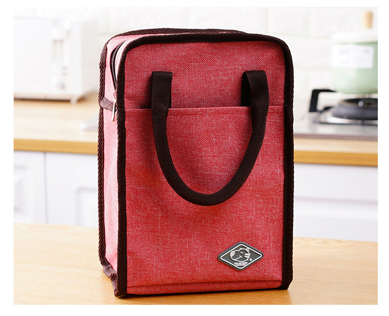 Waterproof Zippered Polyester L18.5cm Insulated Picnic Bag