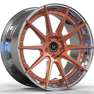 Wholesale SS2007 21 Inch Ferrari Forged Wheels Polish Orange 2-PC F430 5x108 from china suppliers