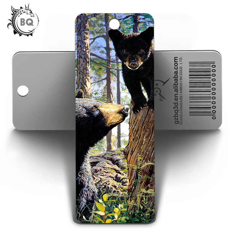 Customized Special Shape 3D Lenticular Bookmark Flip Changing Effect Image