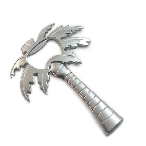 Cool Innovative wedding favor, fancy gift, die casting zinc alloy silver plating coconut tree beer bottle opener