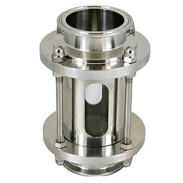 Inline Tube Industrial Sanitary Sight Glass For Sanitary Stainless Steel