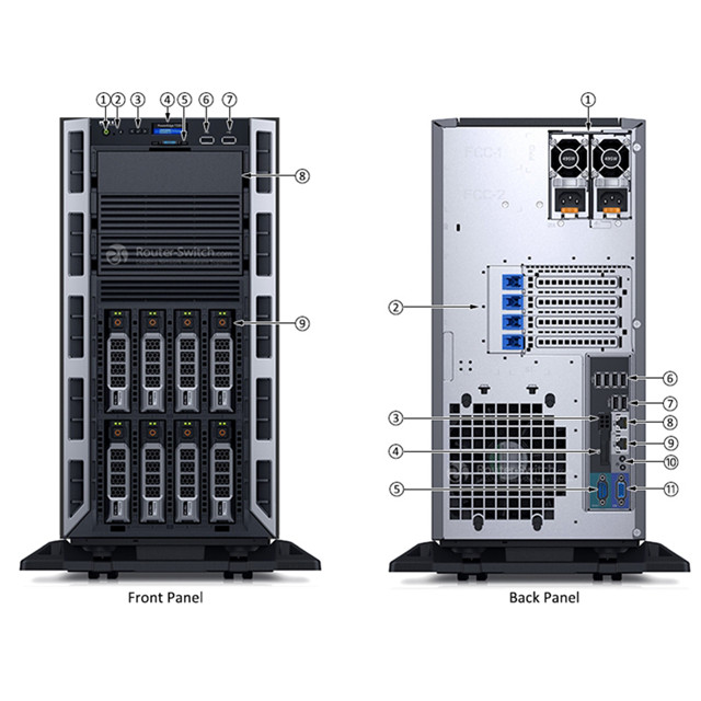 E3-1225V5 3.3Ghz Rackmount Storage Server Dell PowerEdge T330 Tower Server 4Core