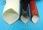 4mm Electrical Wire Silicone Fiberglass Sleeving , thermal insulation sleeve