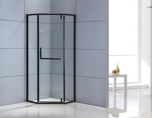 Wholesale Tempered Glass Corner Quadrant Shower Enclosure Black ISO9001 from china suppliers