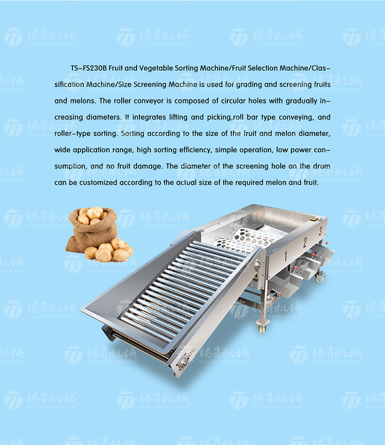 150KG 380V Lemon screening and grading machine stainless steel fruit sorting machine citrus fruit sorting machine
