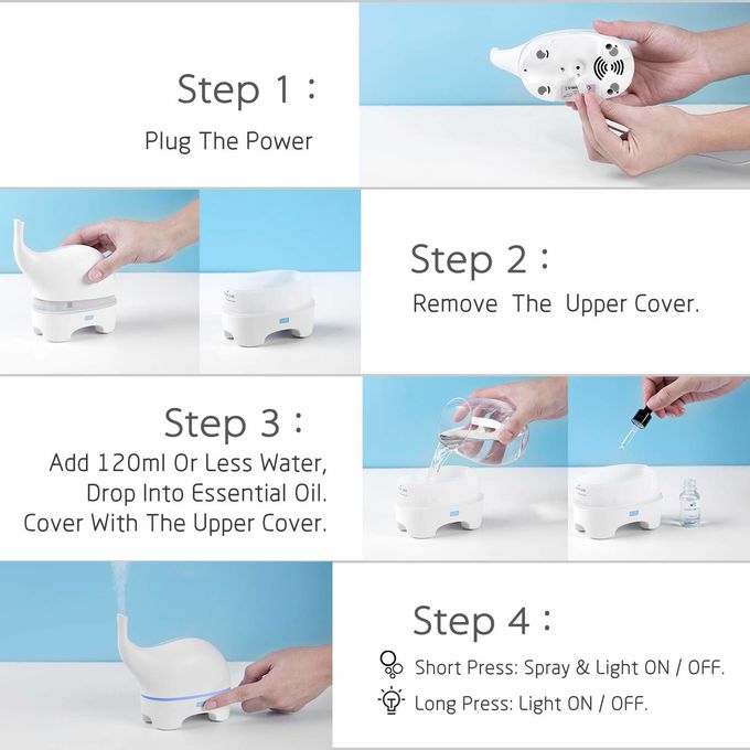 7 Color Light Changing Mini Plastic USB Air Humidifier