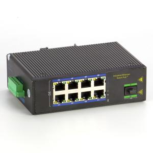 Wholesale IP40 1000Mbps SFP Industrial PoE Switch 10/100/1000M 8 Port from china suppliers