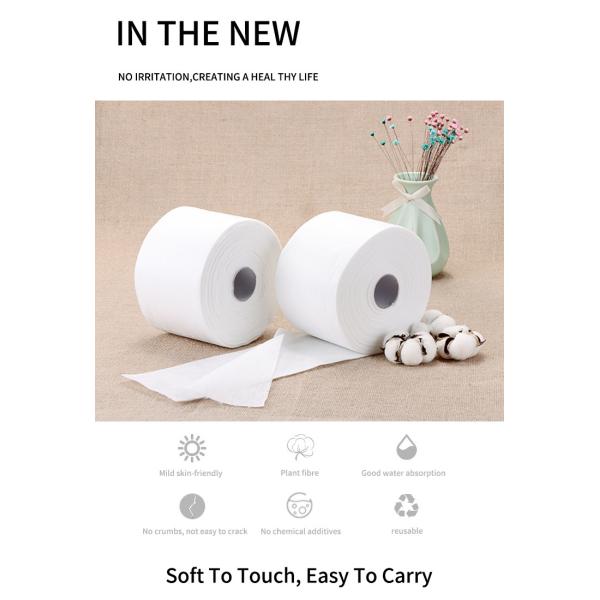 Fast Absorbing Facial Cleansing Cloths Viscose Nonwoven Fabric Face Towel Roll