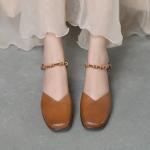 HZM015 Women'S Shoes Autumn And Winter New Style Genuine Leather Thick Heel