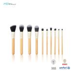 12pcs Travel Makeup Brush Set Vegan Taklon Hair With Wooden Handle