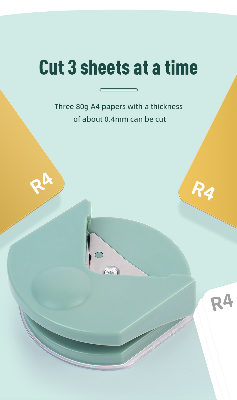 ZEQUAN R4 Corner Puncher Cutter for Paper Craft 6*5.5*2.5CM 1-Hole Scrapbooking Punch