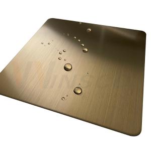 Wholesale Brushed Hairline Stainless Steel Sheet 5x10ft AISI 201 304 316 Champagne Gold from china suppliers