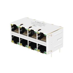 Wholesale 10/100 Base-T Tab Up Yellow/Green LED 2X4 Port Ethernet RJ45 Modular Jack from china suppliers